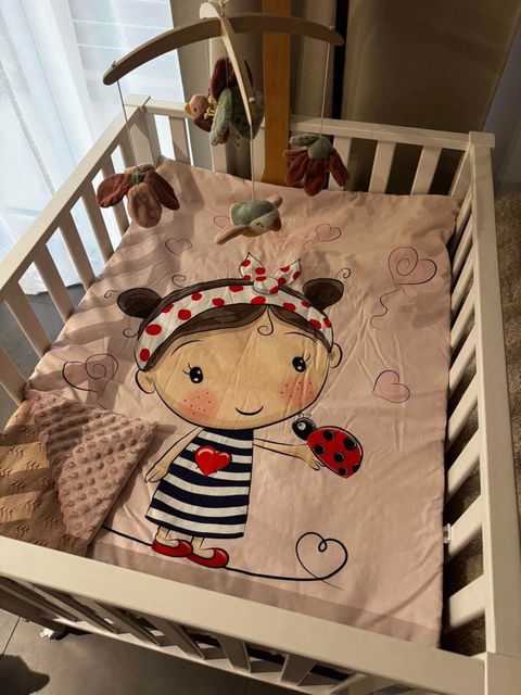 Couverture Plaid Bébé Fille Coccinelle | 70cm x 95cm | Minky au choix