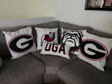 University of Georgia Logo Throw Pillow Cover