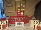 Ohio State Buckeyes Black Lumbar Throw Pillow Cover
