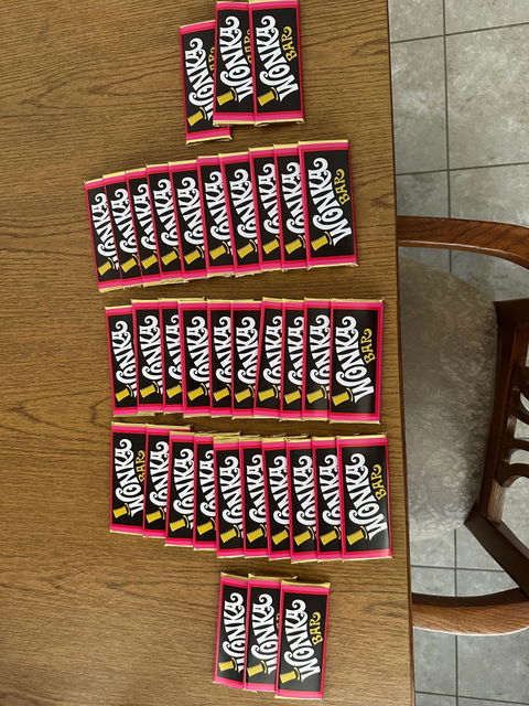 Wonka Bar Candy Wrapper