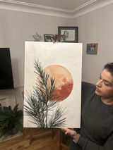 Modern Mountain Sunset Poster