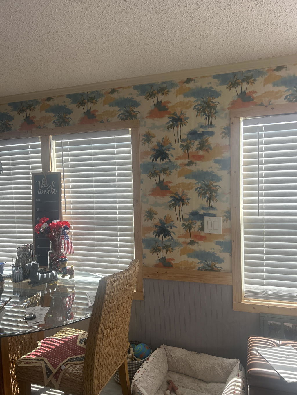 Customer photo — Sunbleached Palms Wallpaper