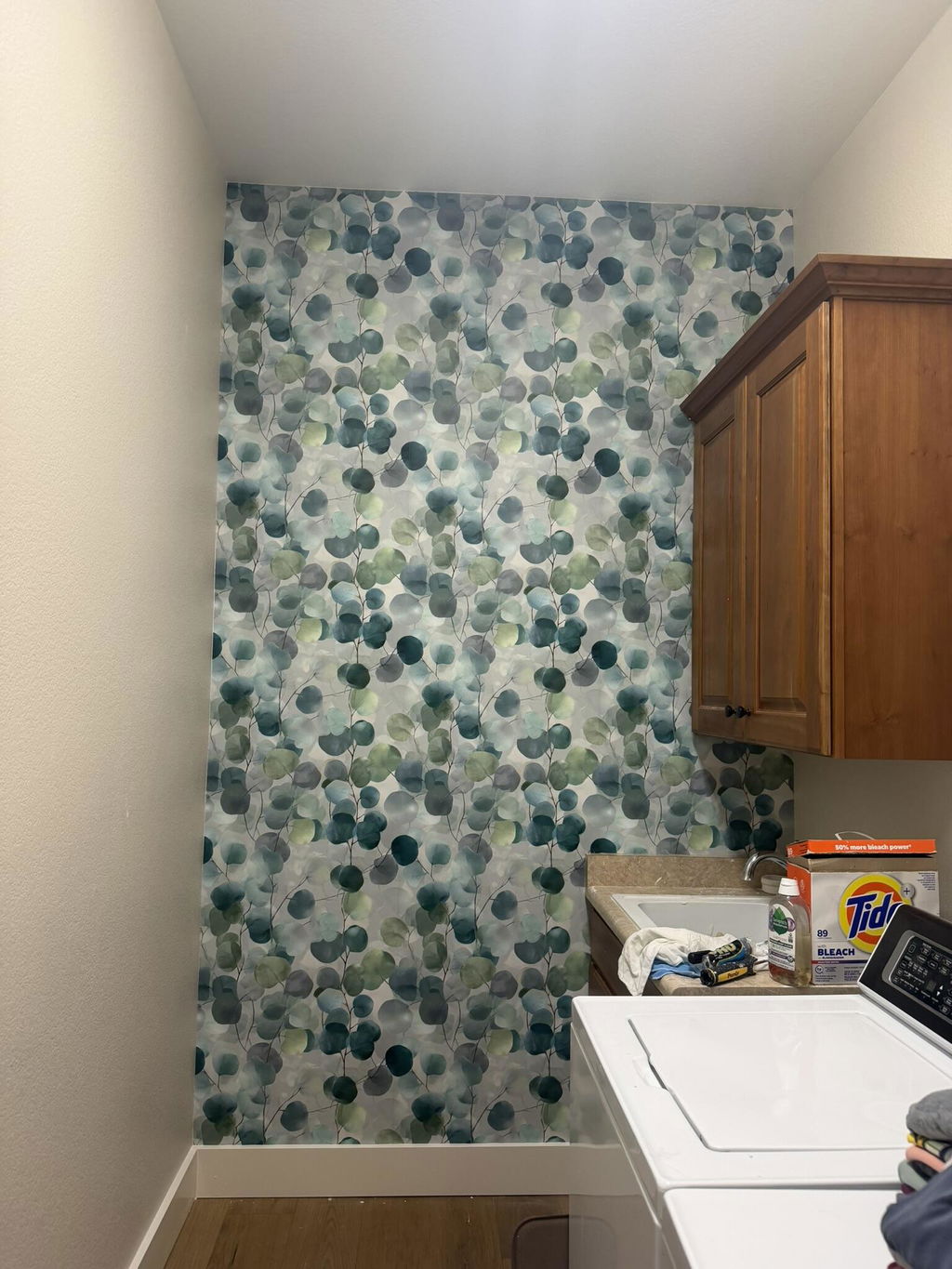 Customer photo — Eucalyptus Mist Wallpaper