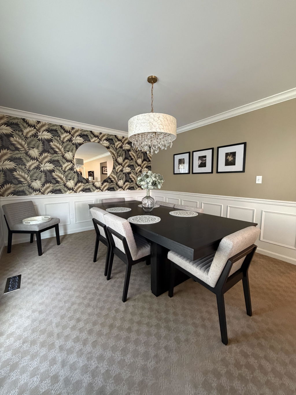 Customer photo — Palmetto Noir Wallpaper