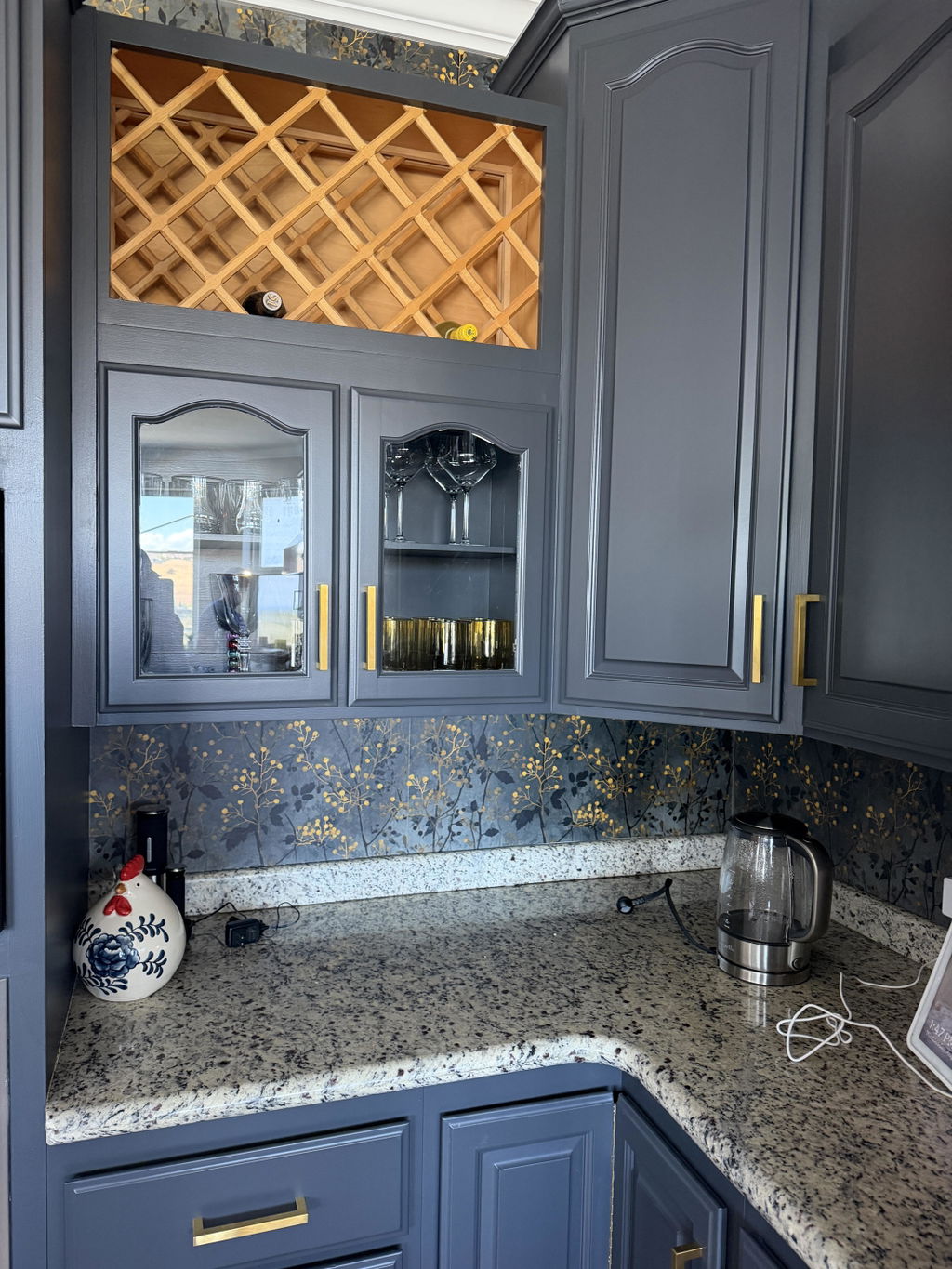 Customer photo — Obsidian Berry Canopy Wallpaper