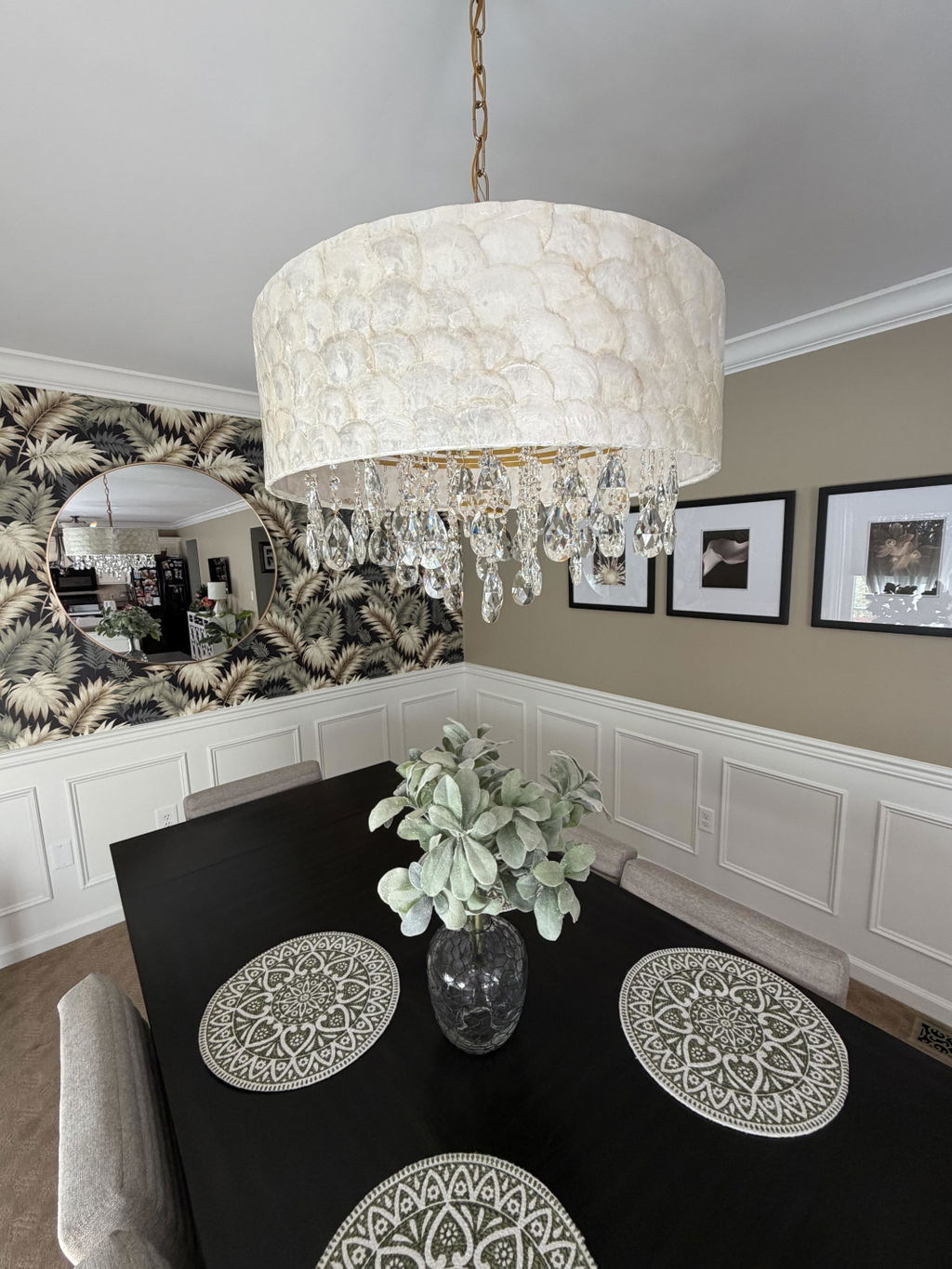 Customer photo — Palmetto Noir Wallpaper
