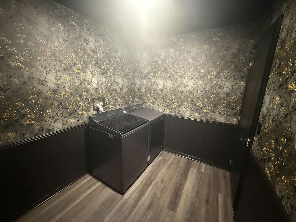 Customer photo — Obsidian Berry Canopy Wallpaper