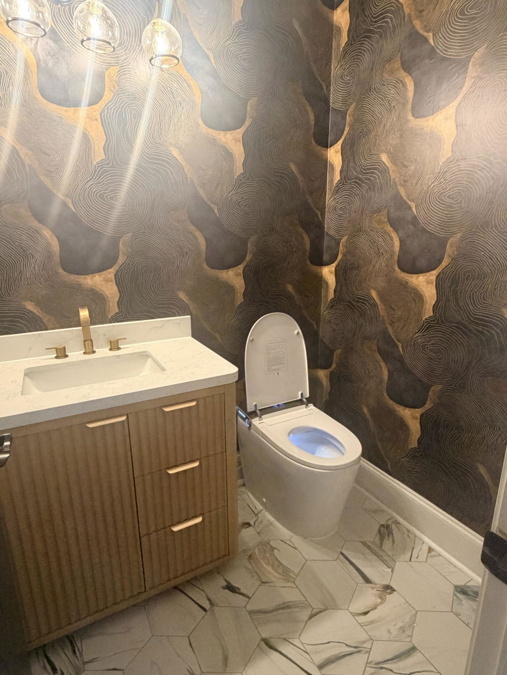 Customer photo — Aureate Terrain Wallpaper
