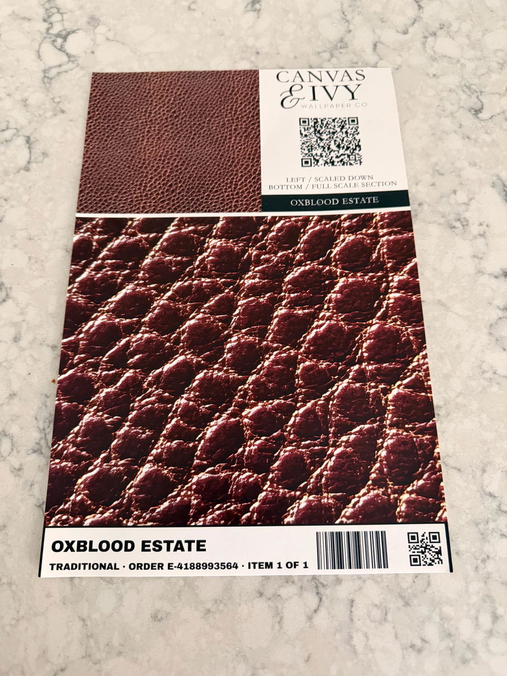 Wallpaper photo from Etsy customer