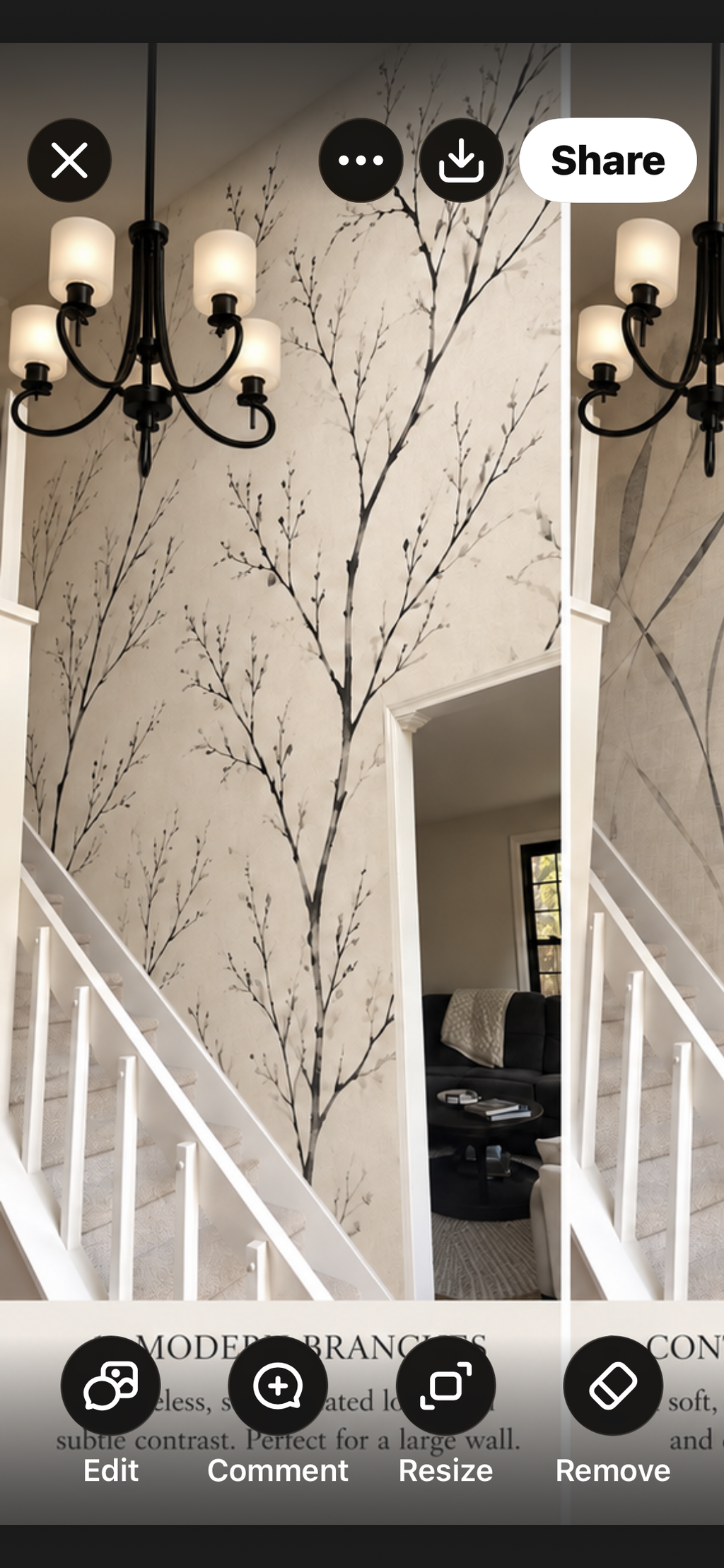 Customer photo — Winter Branch Wallpaper