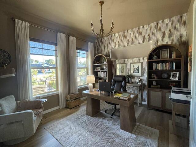 Customer photo — Neutral Smudge Study Wallpaper