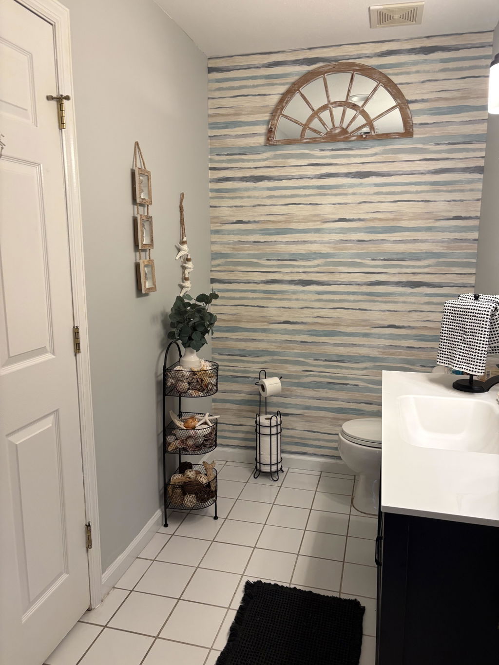 Customer photo — Coastal Dune Stripes Wallpaper