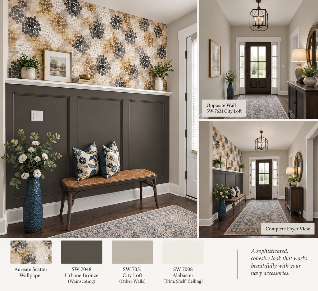 Customer photo — Aureate Scatter Wallpaper
