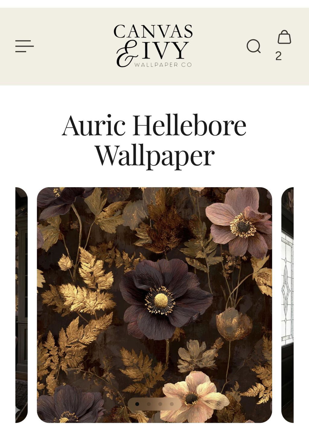 Customer photo of Auric Hellebore Wallpaper