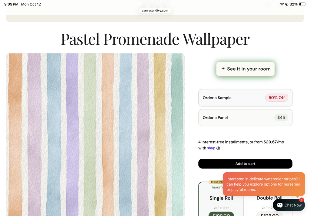 Customer photo of Pastel Promenade Wallpaper