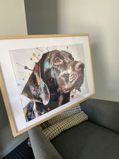 Watercolor German Shorthaired Pointer Poster | Colorful Wall Art Gift for Dog Lovers, Cute GSP Painting for Mum or Dad