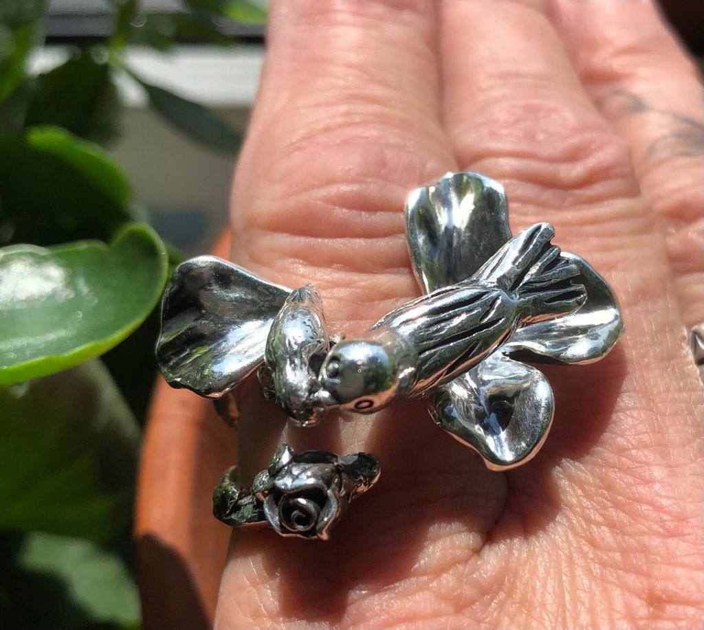 FLORA Ring - Blumen Ring mit Blüte