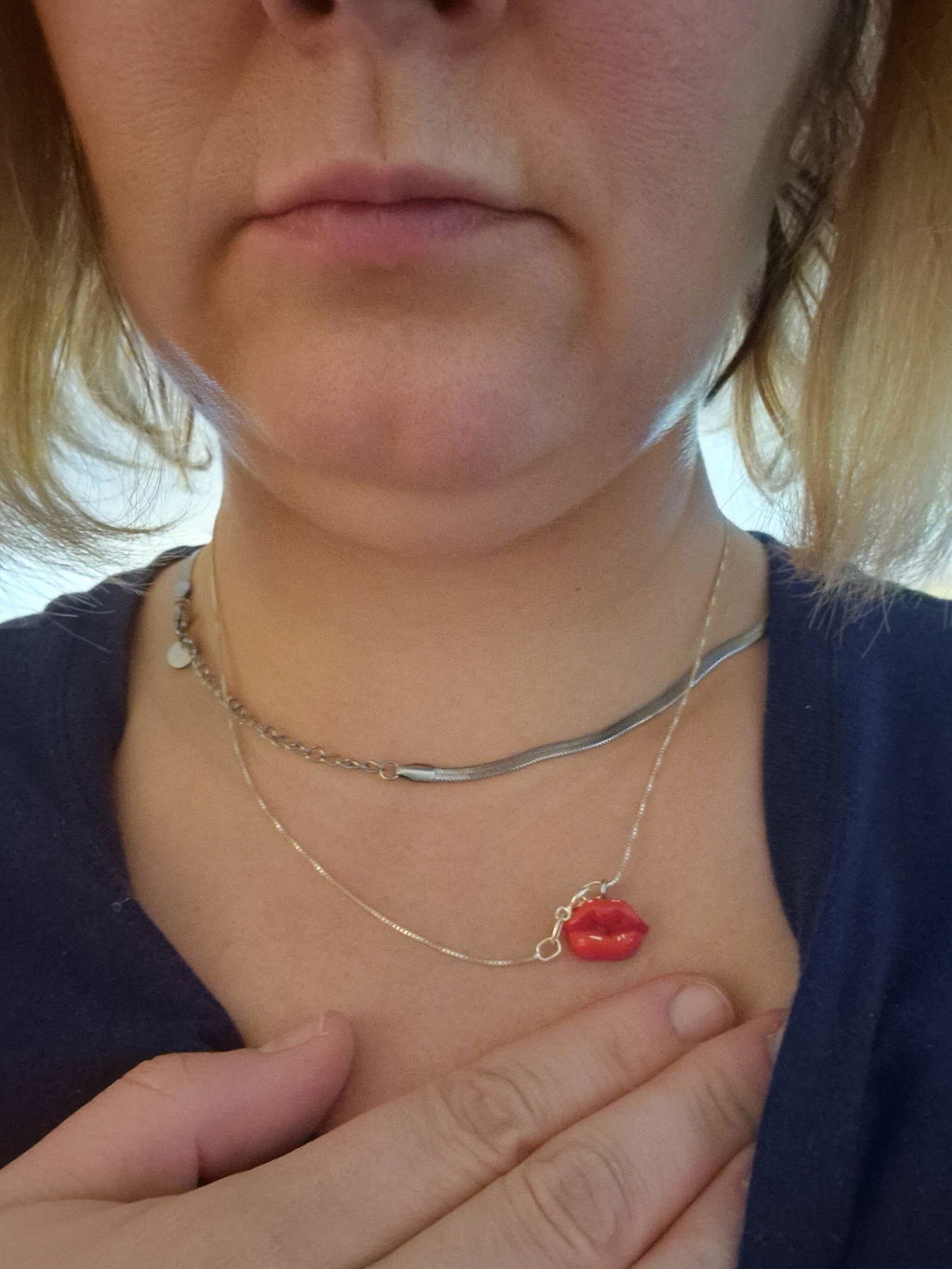 LAST KISS  - Kette mit rotem Kussmund