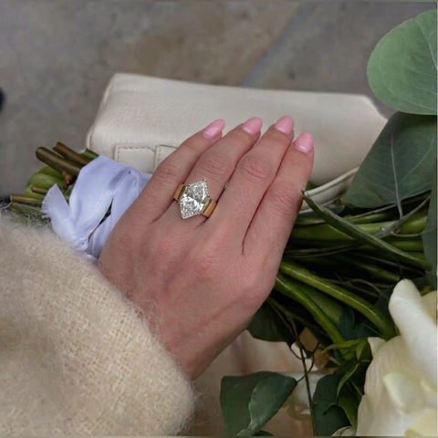 Solitaire Style 4 Carat Dutch Marquise Diamond Ring