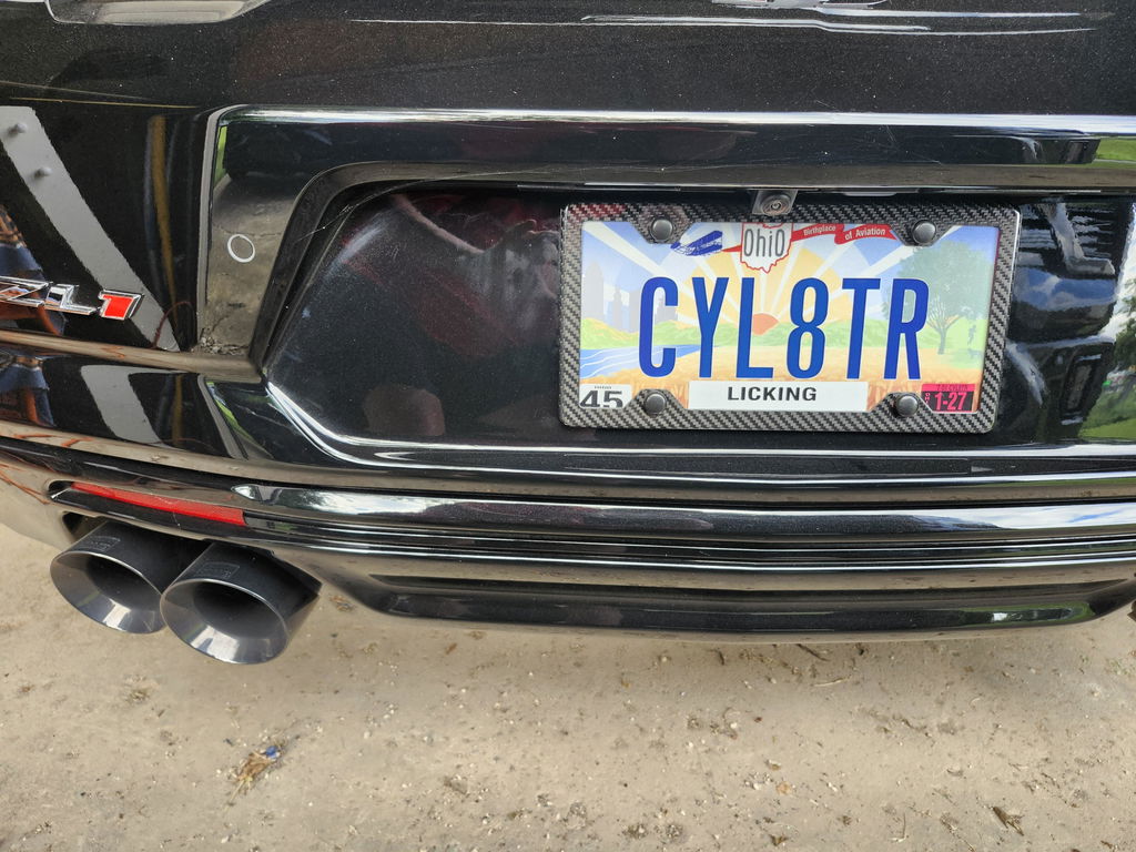CarbonFG 2-Hole License Plate Frame Hardware Kit - Blackout Edition