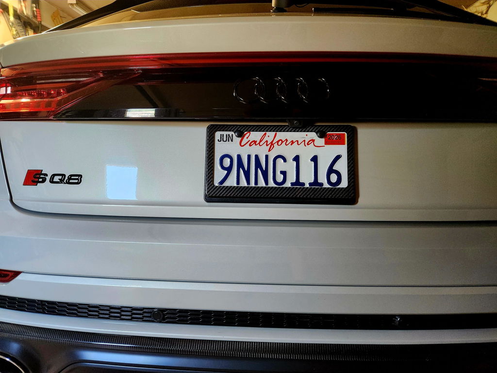 CarbonFG 2-Hole License Plate Frame Hardware Kit - Blackout Edition