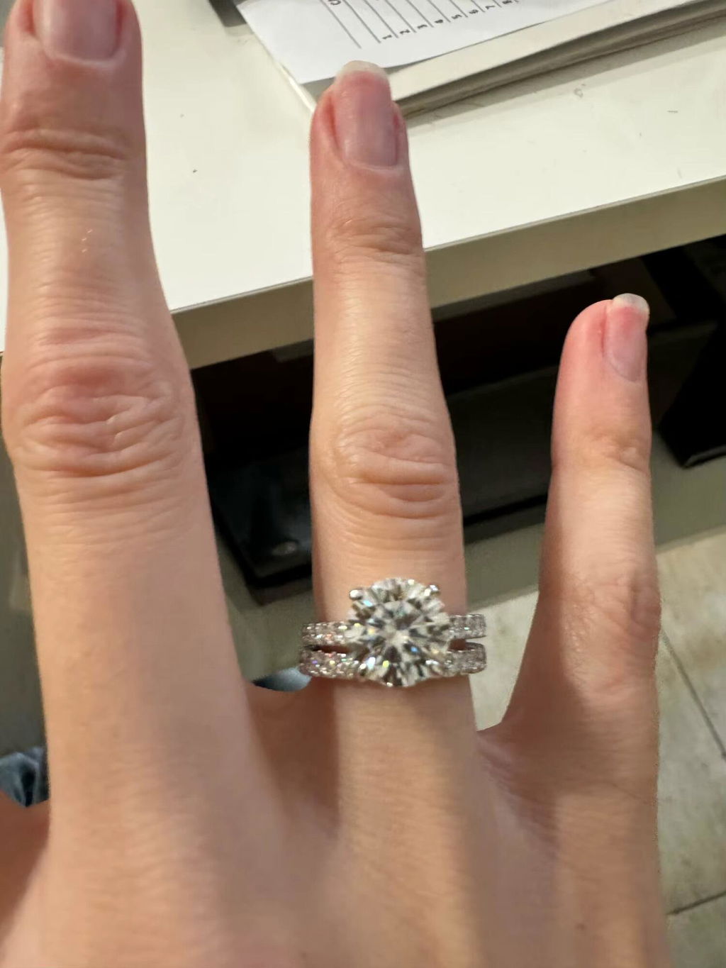 Moissanite Rings Bridal Set