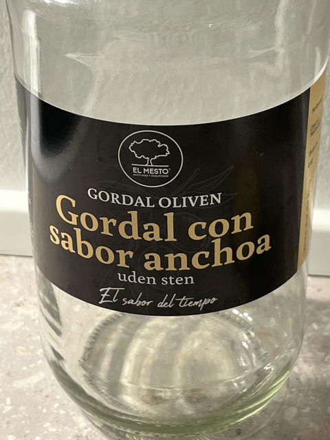 Oliven - Gordal con sabor anchoa - U/sten - 900 g