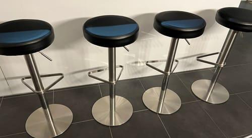 Housse pour tabouret rond 100% imperméable texture simili cuir