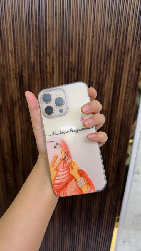 Personalized Hijab Girl Phone Case with Name – Custom Aesthetic Cover | CaseSafe