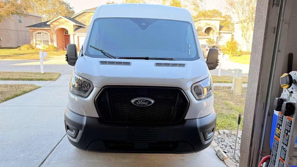 Raptor Grille | Ford Transit MK8 | 2020-2024 | Matte Black | Front Bumper Honeycomb Grill With Letter
