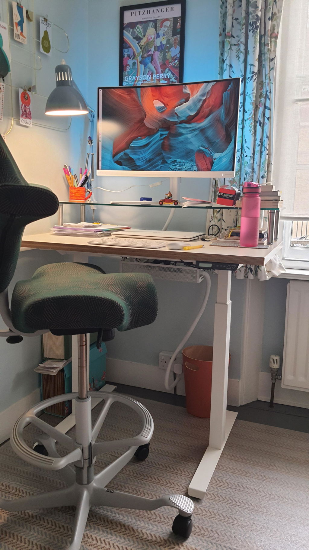 Dual/Twin Monitor Riser Stand - 100cm Wide