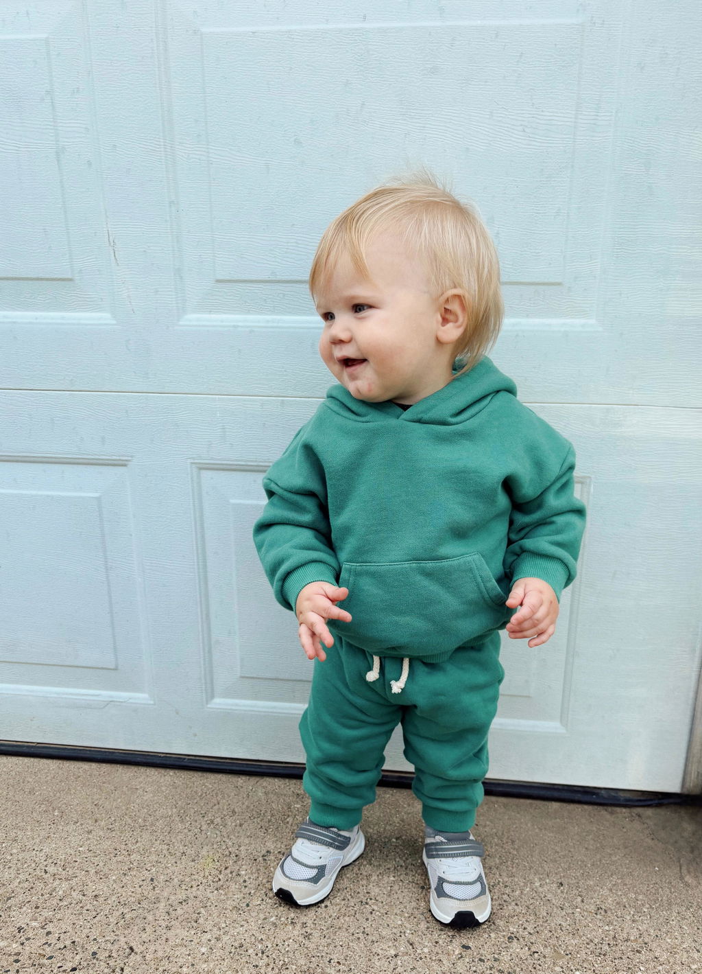 Organic Cotton Hoodie & Jogger Set | Green
