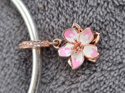 Charm Flor Cerezo Rosa Rosado