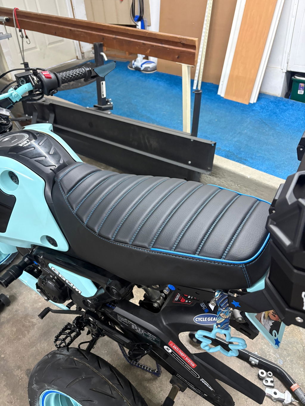 Ready to Ship! 2022-26 Honda Grom Tuck and Roll Seat Cover with Piping