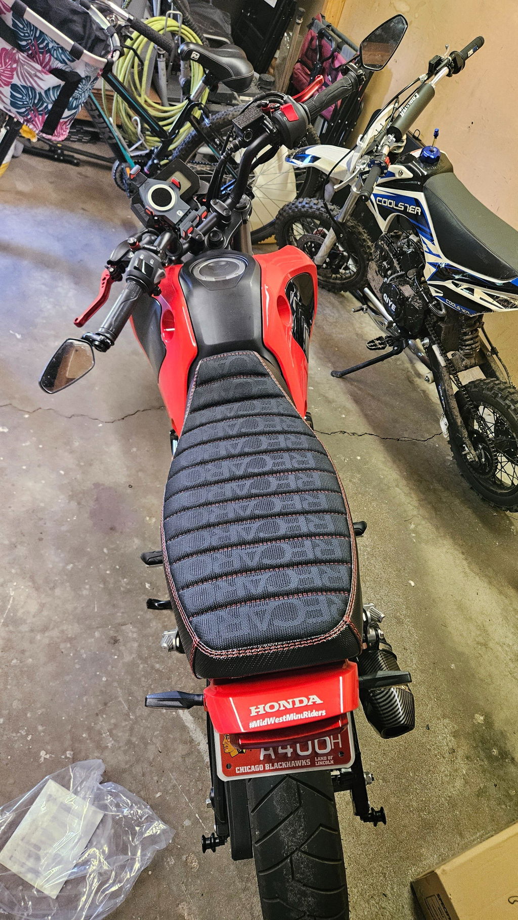 Honda Grom RECARO Seat Cover Padded Tuck and Roll MSX125
