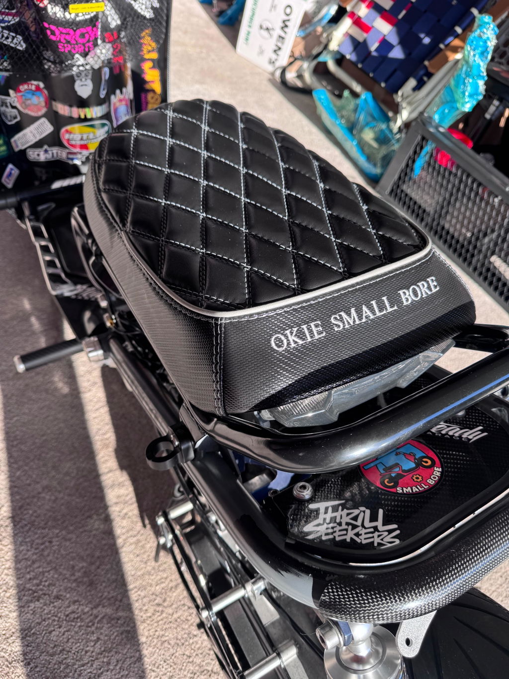 Honda Ruckus  Diamond Seat Cover Half Piping