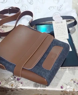 Cherm Messenger - Brown and Charcoal Gray