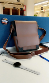 Cherm Messenger - Brown and Charcoal Gray
