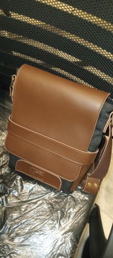 Cherm Messenger - Brown and Charcoal Gray