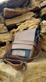 Cherm Messenger - Brown and Charcoal Gray