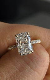 Anillo con diamantes de laboratorio 3.12 ct
