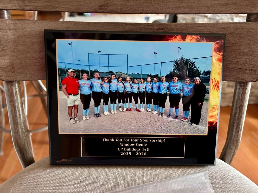7x9 Custom Baseball Sponsor Plaques