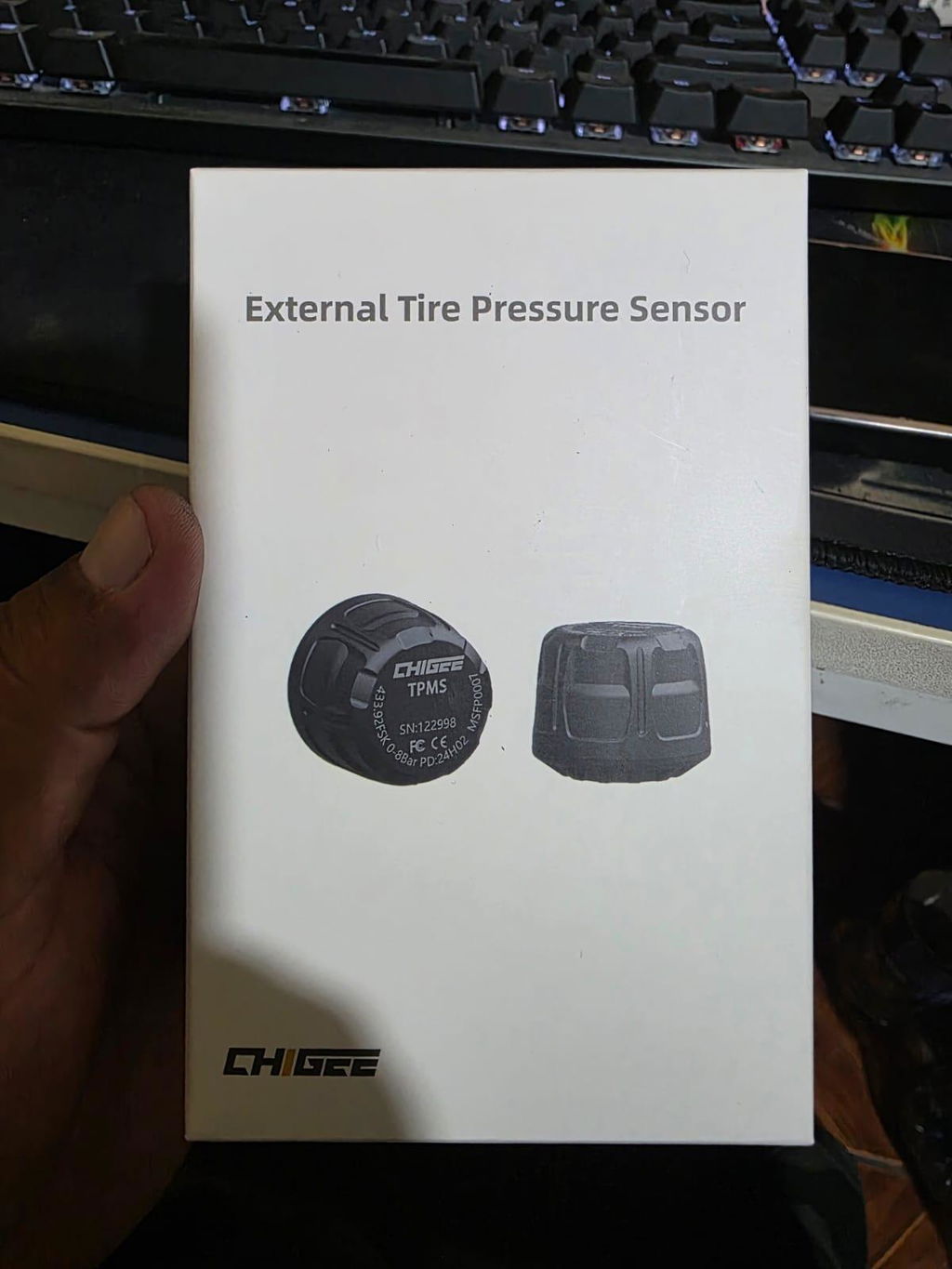CHIGEE External Tire Pressure Sensors for Motorcycles