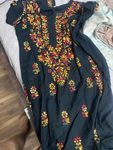 Maysa Soft Rayon Chikankari Kurti - Multi Colour