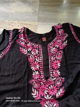 Ghada Soft Rayon Lucknowi Handwork Chikankari Kurti - Light   Pink Colour