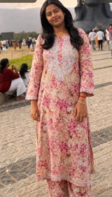 Maira Mulmul Cotton Chikankari Kurti Set - Red Colour