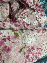 Maira Mulmul Cotton Chikankari Kurti Set - Dark Pink Colour