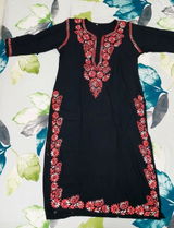 Ghada Soft Rayon Lucknowi Handwork Chikankari Kurti - gazri Colour