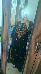 Maysa Soft Rayon Handwork Chikankari Kurti - Multi Colour