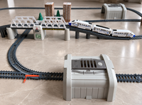 Electric High Speed Train Set for Kids Age 3+ - Large DIY Rail Track Toy with Lights & Sound